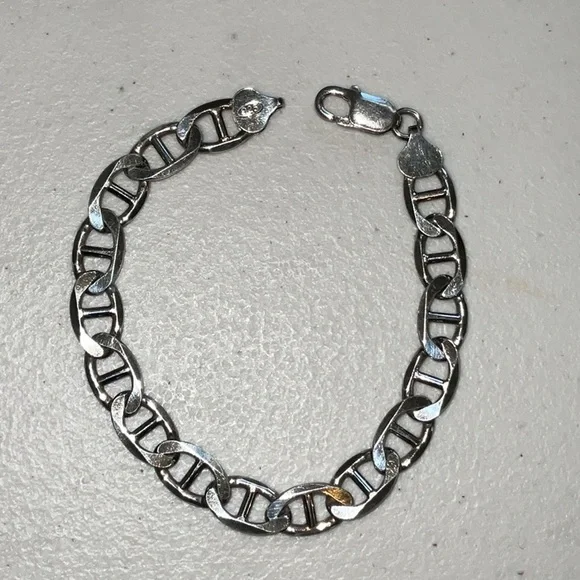 Italy 925 Mariner Link Bracelet - Picture 1 of 7
